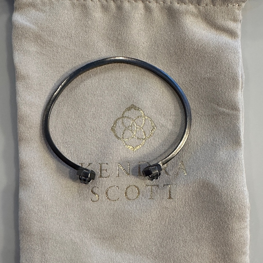 Kendra Scott Gunmetal Open Cuff Bracelet